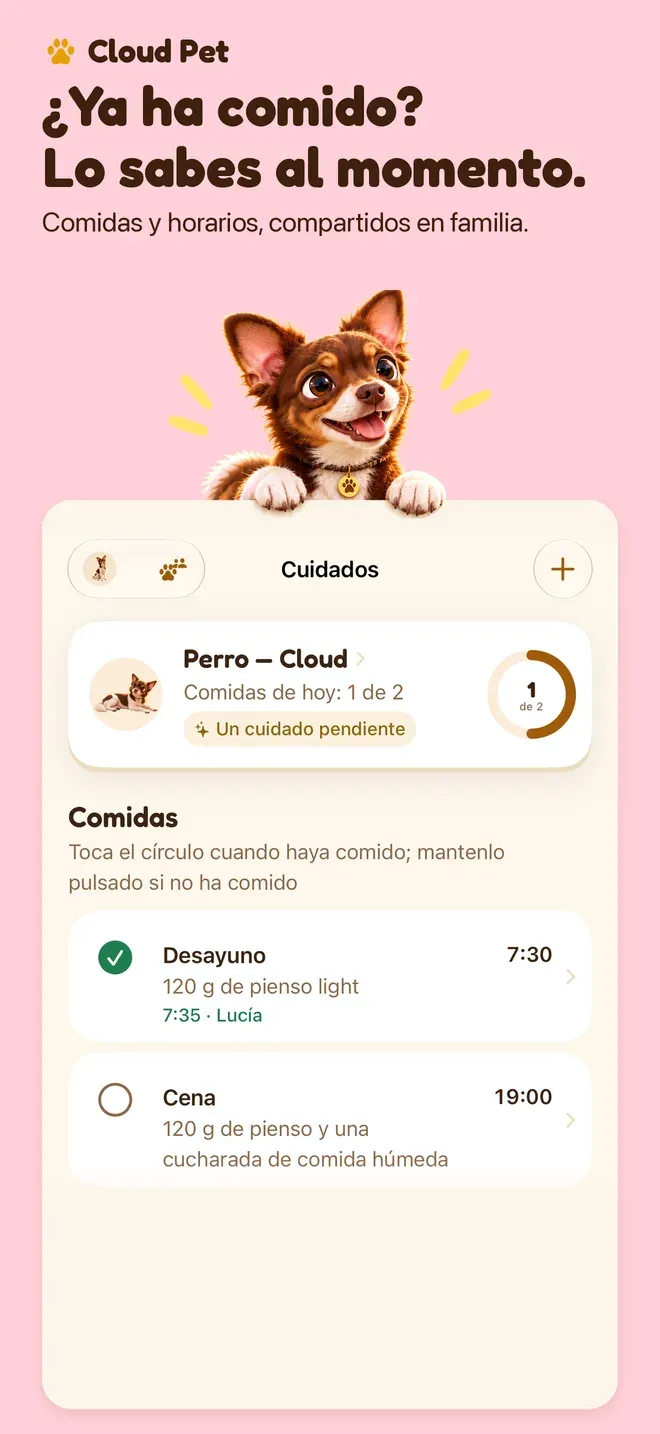 ¿Ya ha comido? Lo sabes al momento.. Comidas y horarios, compartidos en familia.