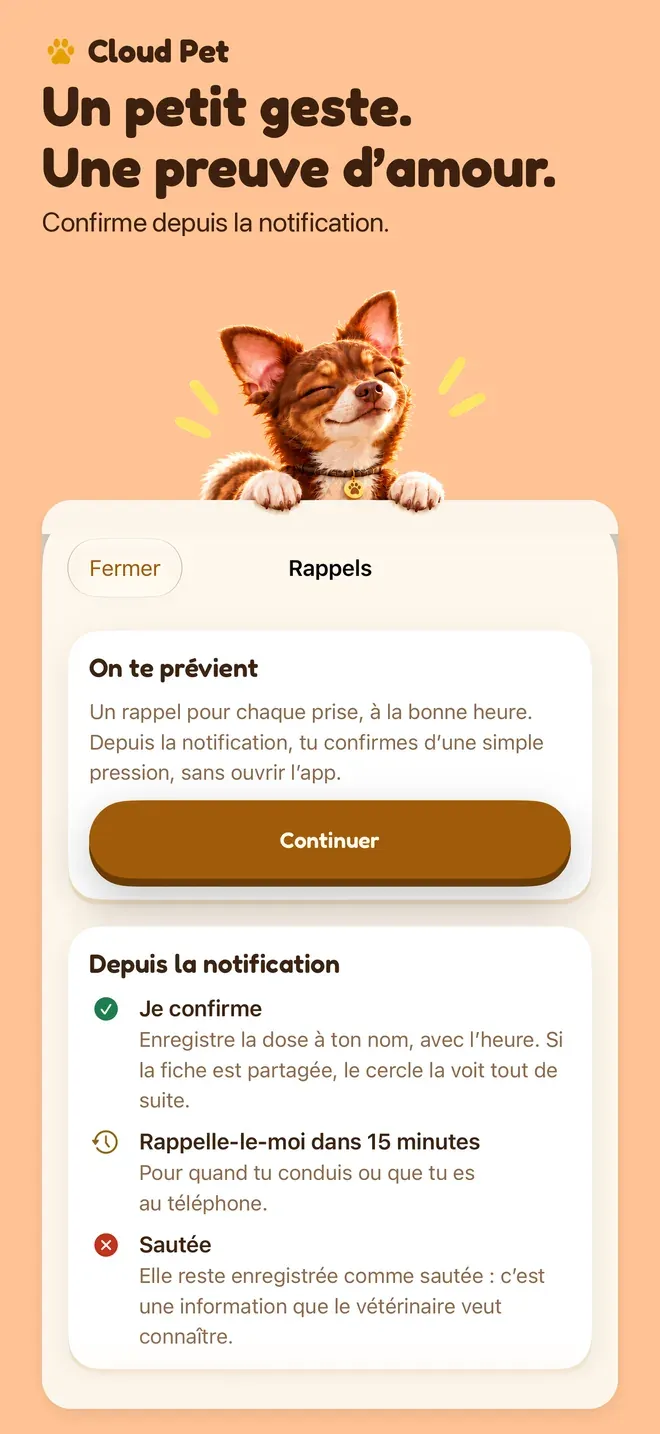 Un petit geste. Une preuve d’amour.. Confirme depuis la notification.